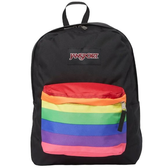 JANSPORT High Stakes Rainbow Backpack LGBTQ PRIDE Adjustable Shoulder Straps - Picture 2 of 6